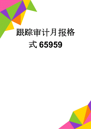 跟踪审计月报格式65959(11页).doc