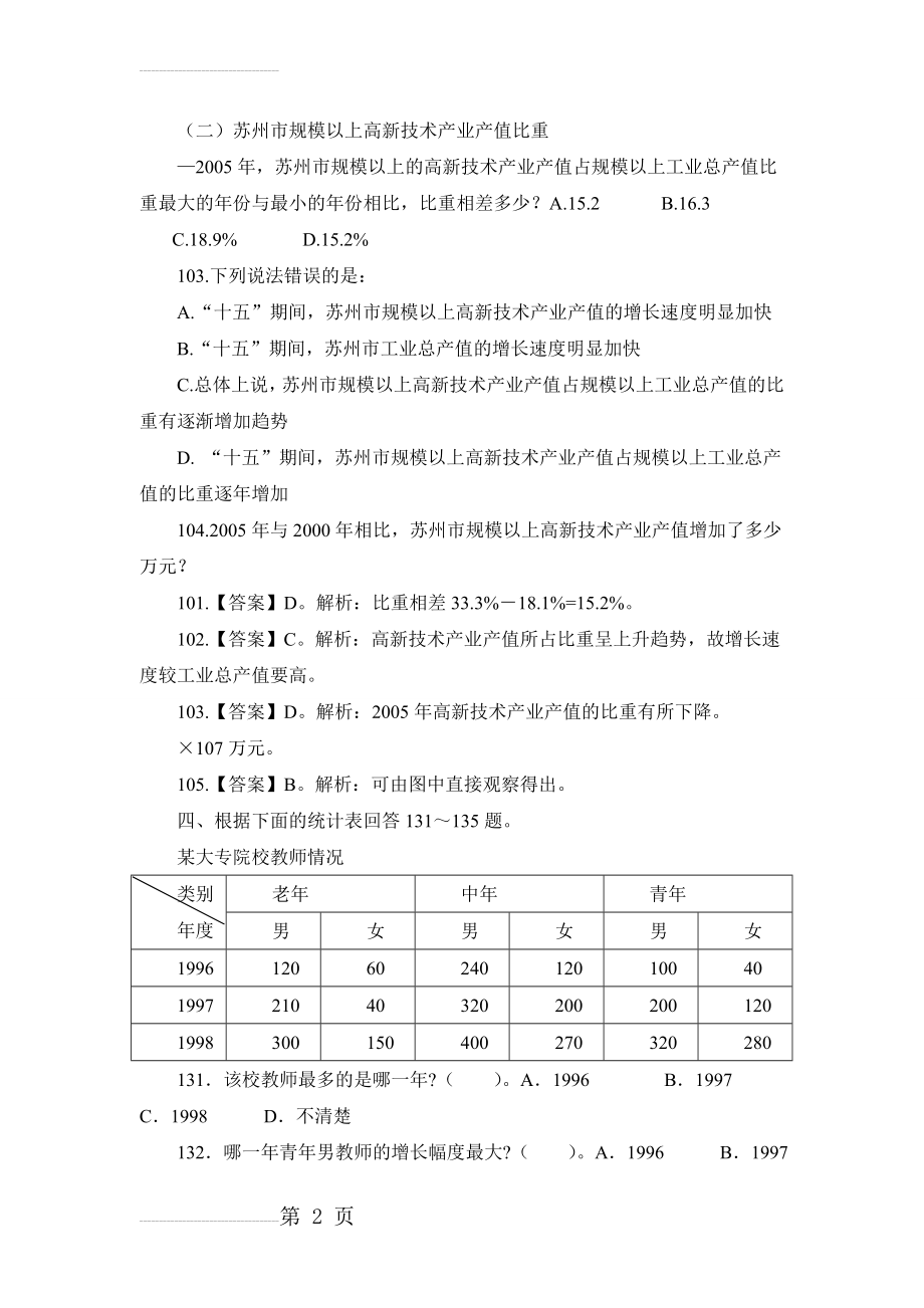 资料分析题库+解析(很全的)(85页).doc_第2页