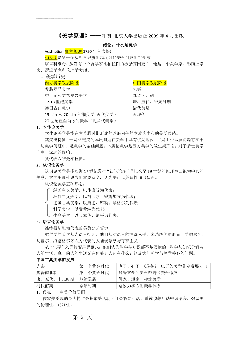 美学原理1-6章(35页).doc_第2页