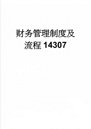 财务管理制度及流程14307(10页).doc