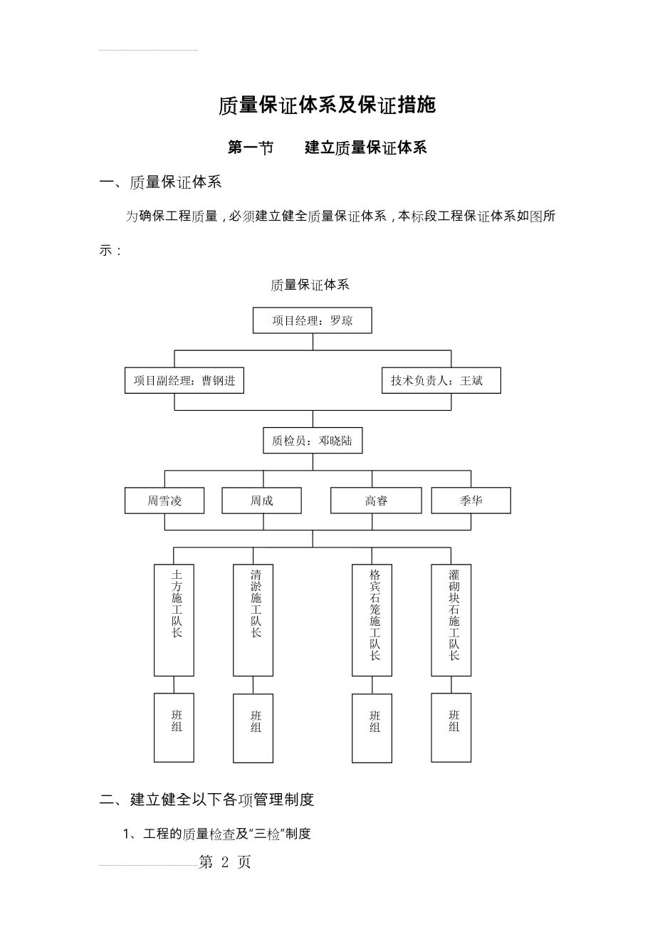 质量保证体系与安全保证措施方案(11页).doc_第2页