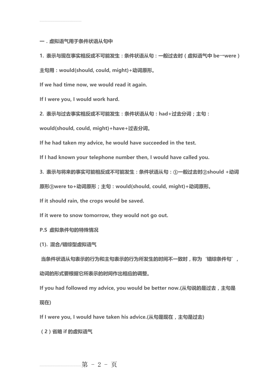 英语：高考虚拟语气专项练习60题(附答案) (1)(10页).doc_第2页