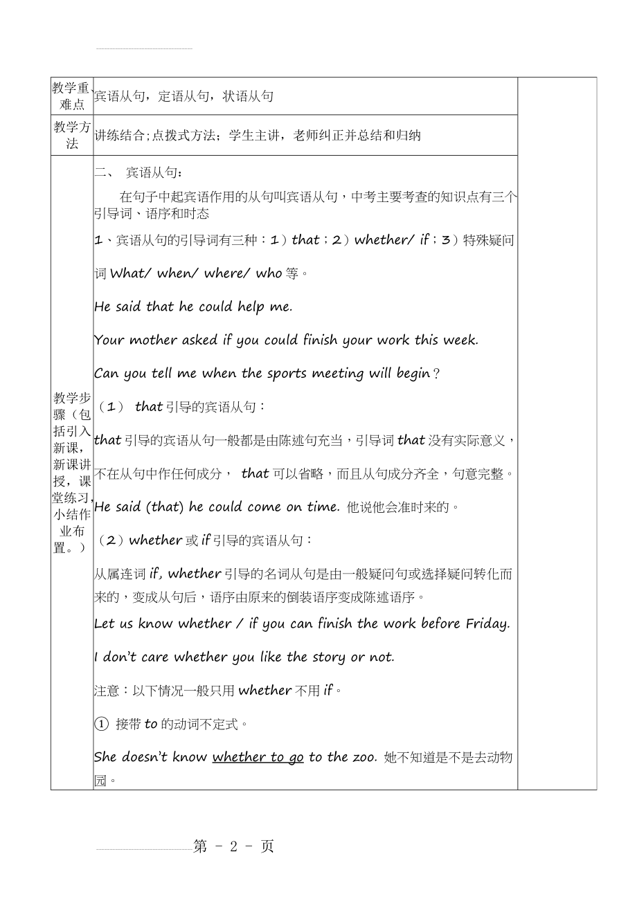 英语语法专项训练--复合句讲解 复习教案正本(14页).doc_第2页