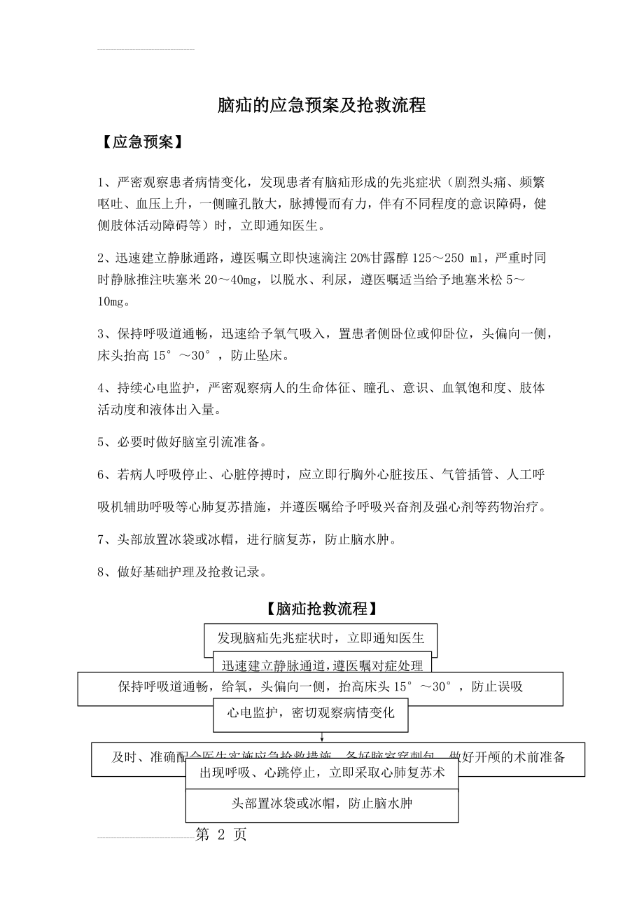 脑疝的应急预案及抢救流程(3页).doc_第2页