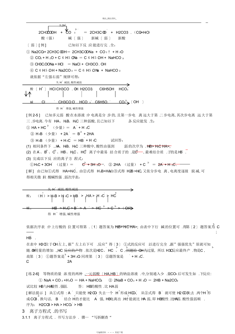 2022年离子反应规律及离子方程式书写知识点总结及习题.docx_第2页