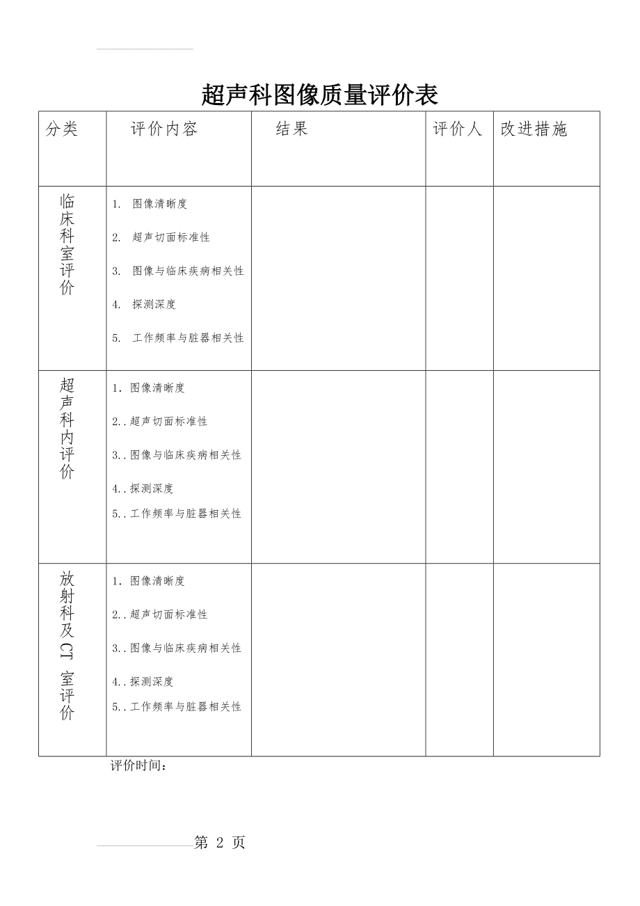 超声科图像质量评价表(2页).doc_第2页