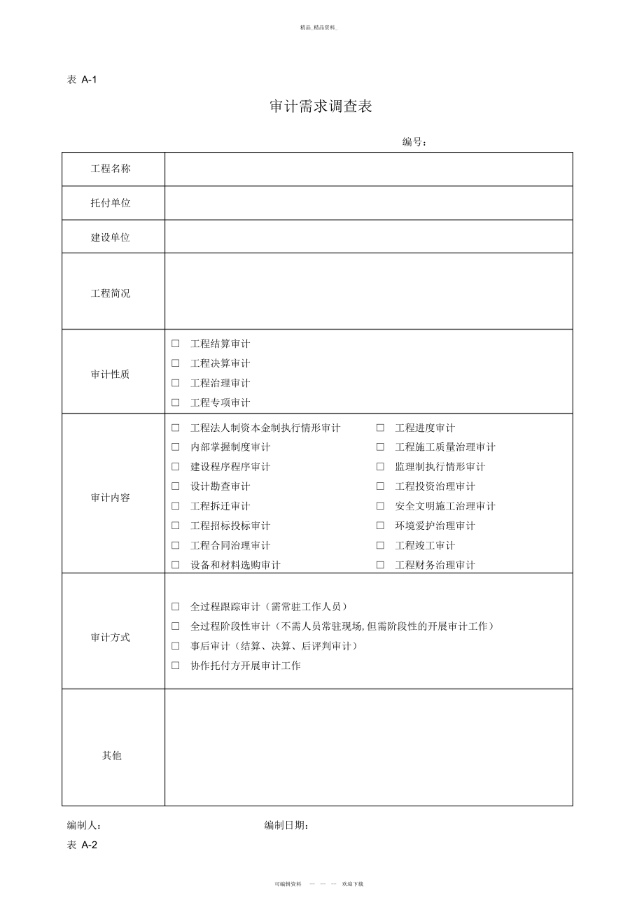 2022年建设项目全过程跟踪审计表格-综合类 .docx_第2页