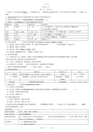 2022年新浙教版七上科学知识点总结 .docx