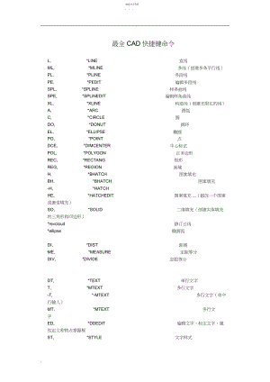 2022年最全CAD快捷键命令 .docx