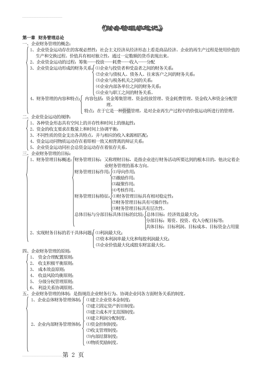 财务管理-经典笔记(36页).doc_第2页