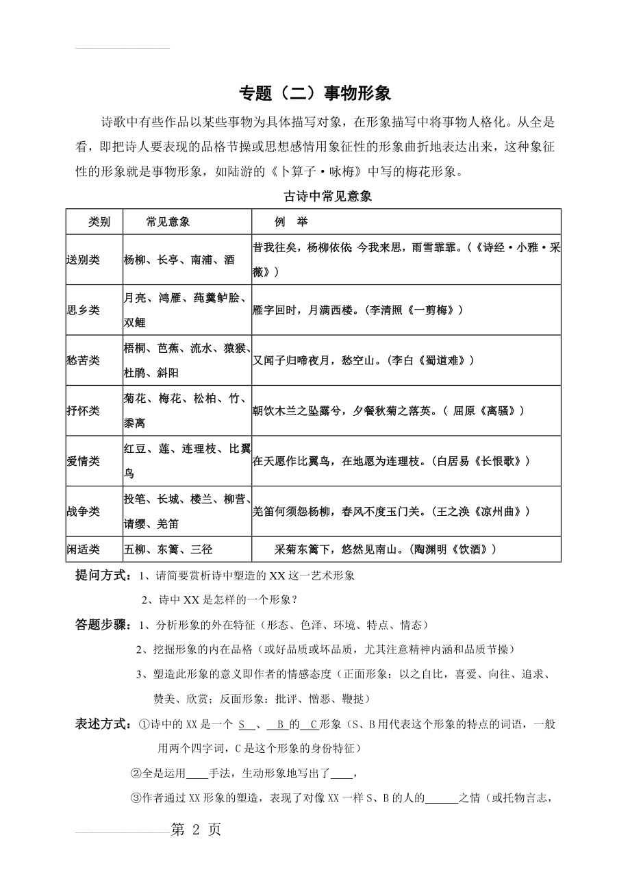 诗歌鉴赏之事物形象专题教案(5页).doc_第2页