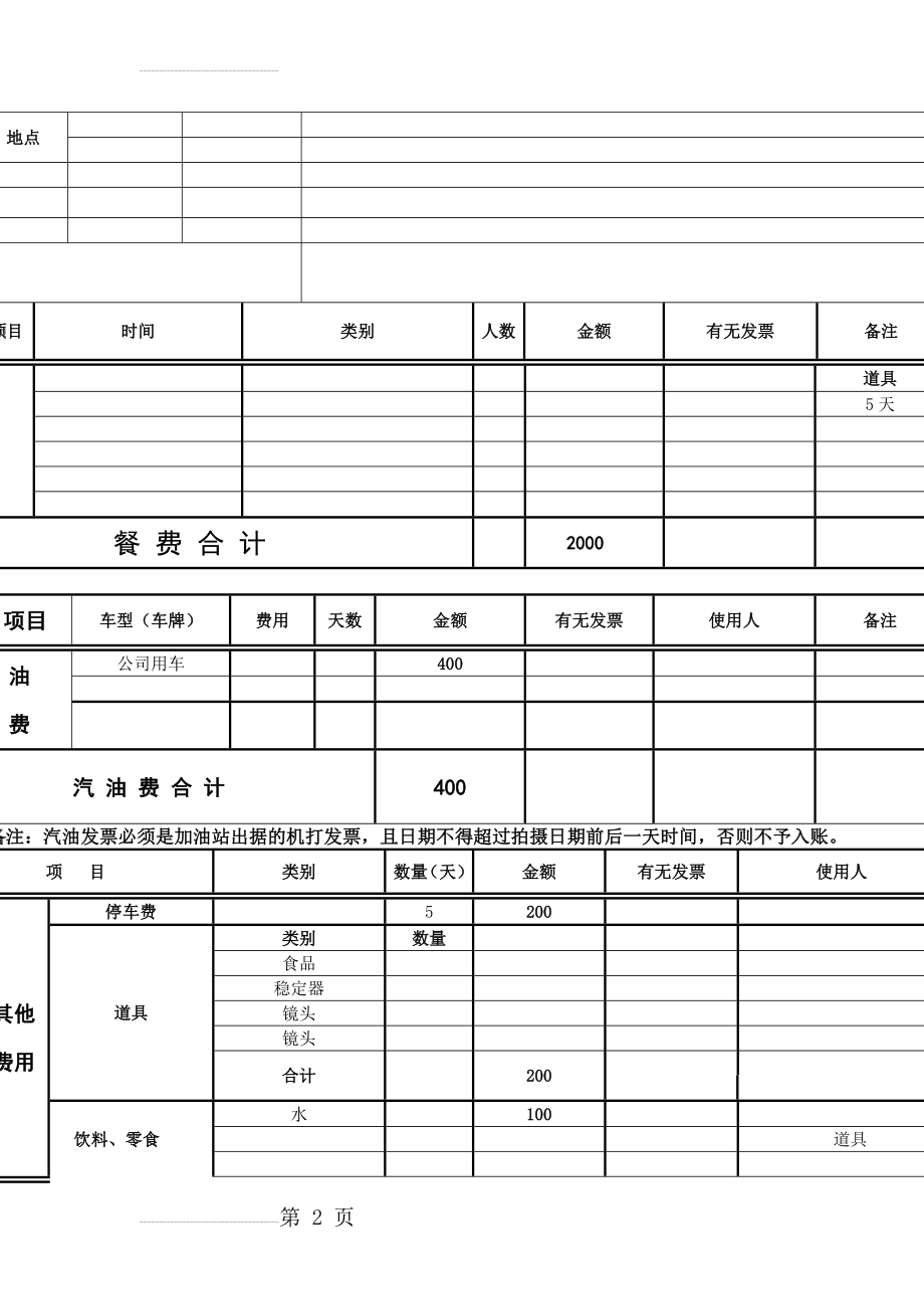 视频拍摄计划表(4页).doc_第2页