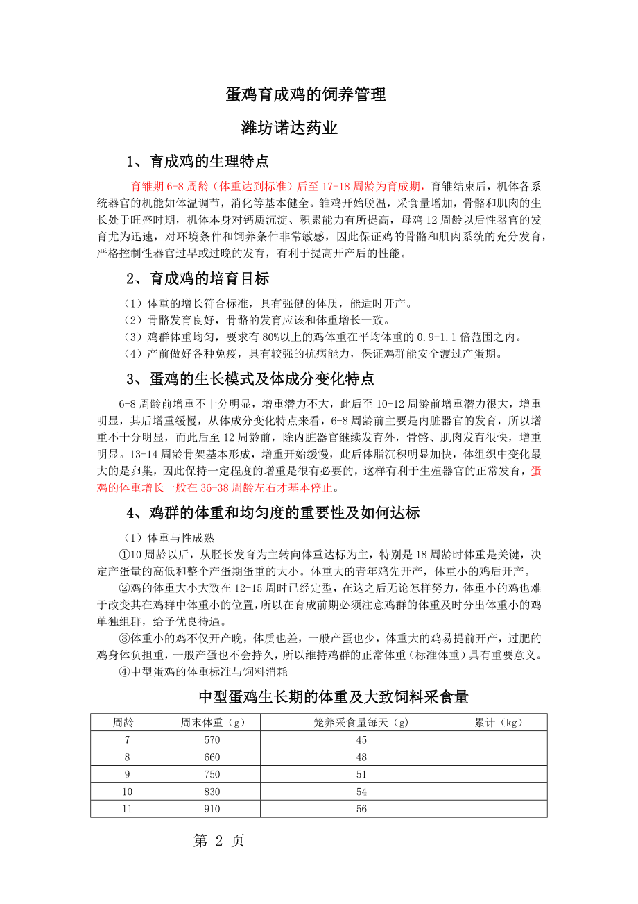 蛋鸡育成鸡的饲养管理(4页).doc_第2页