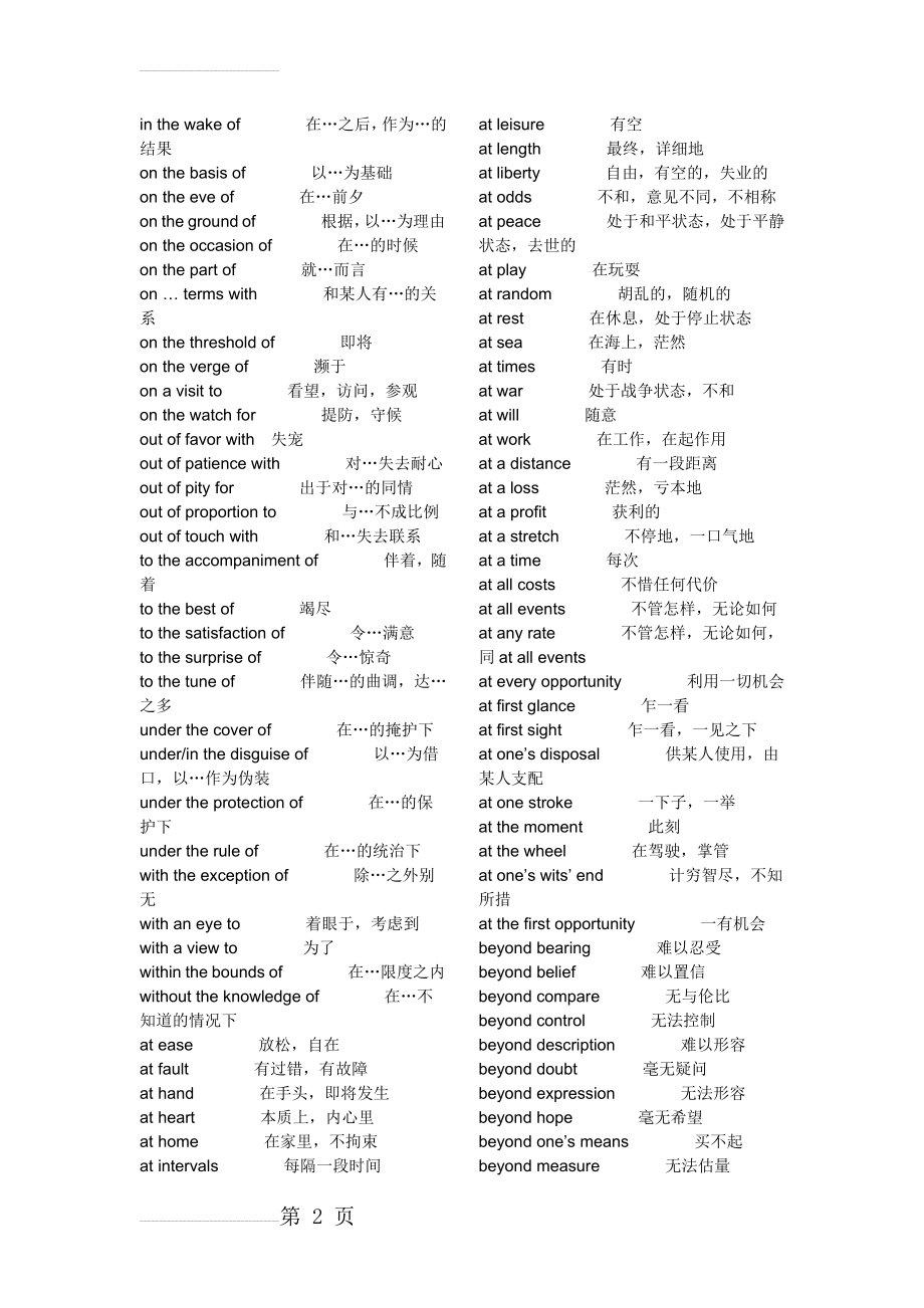 考研英语常用介词短语及搭配(13页).doc_第2页