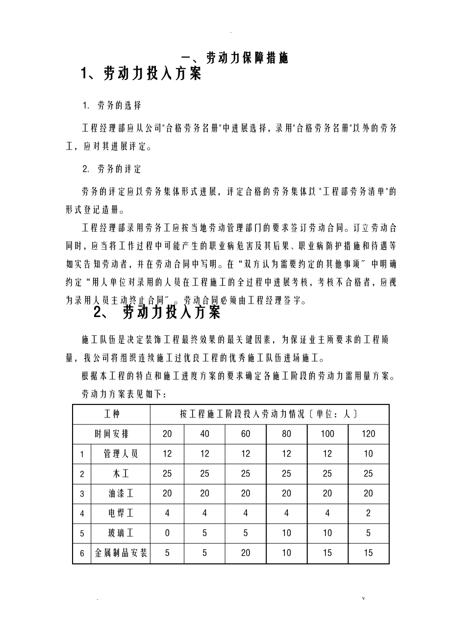 劳动力保障措施方案.pdf_第1页