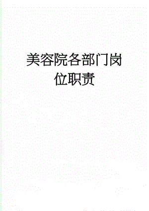 美容院各部门岗位职责(11页).doc