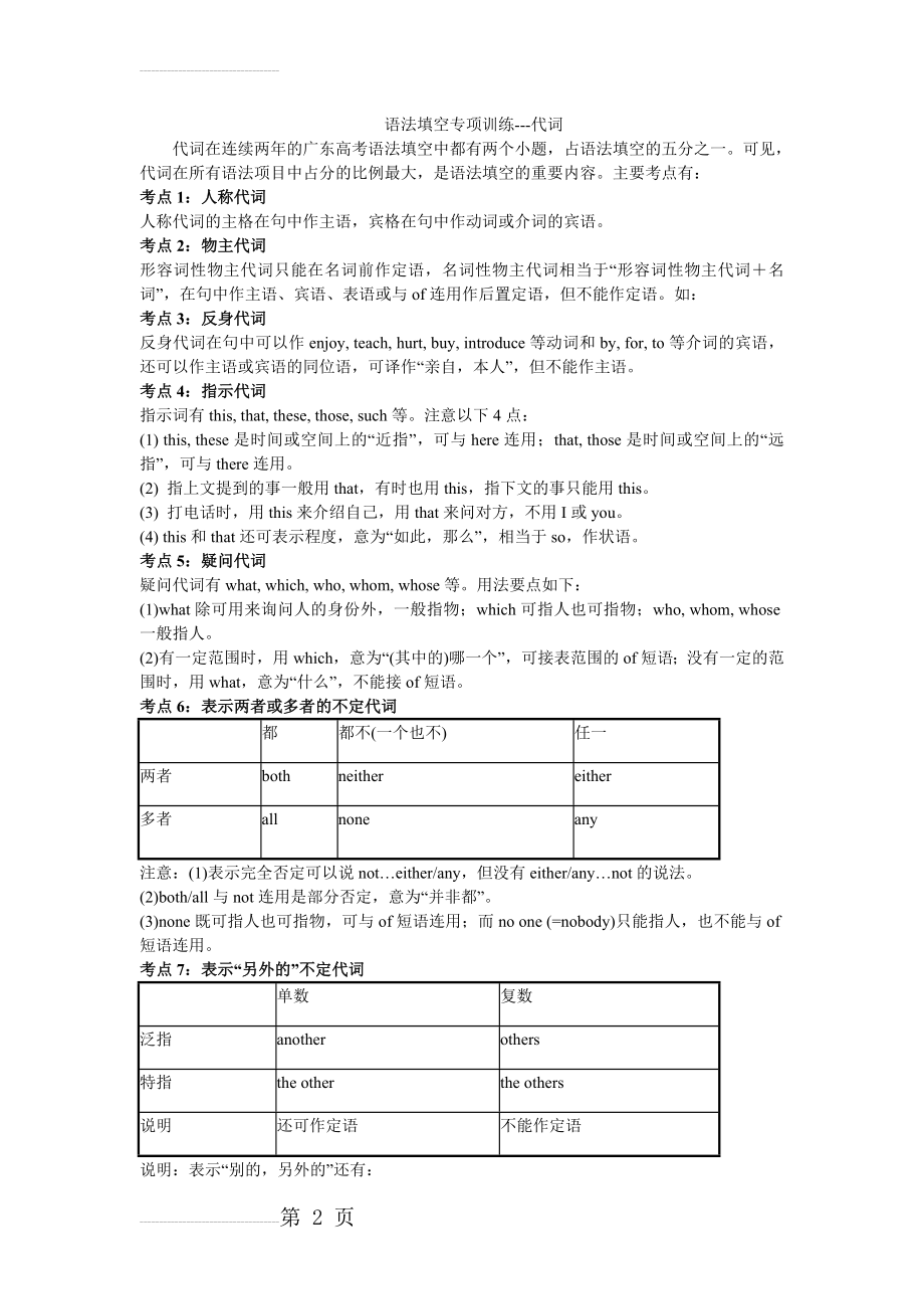 语法填空专项训练---代词(6页).doc_第2页