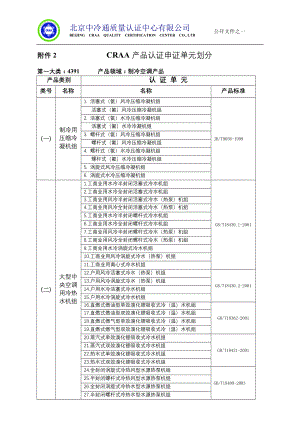 CRAA产品认证申证单元划分（可下载）-前言.docx