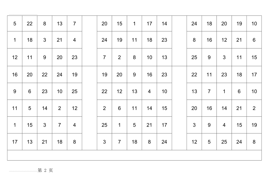 舒尔特表格-直接打印版(10页).doc_第2页