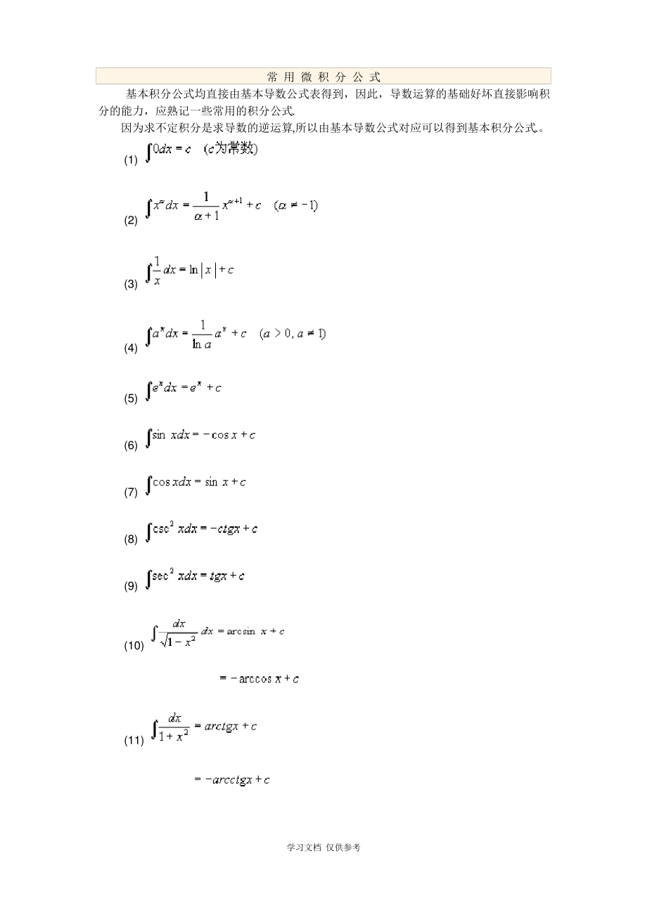 常用微积分公式大全.pdf_第1页