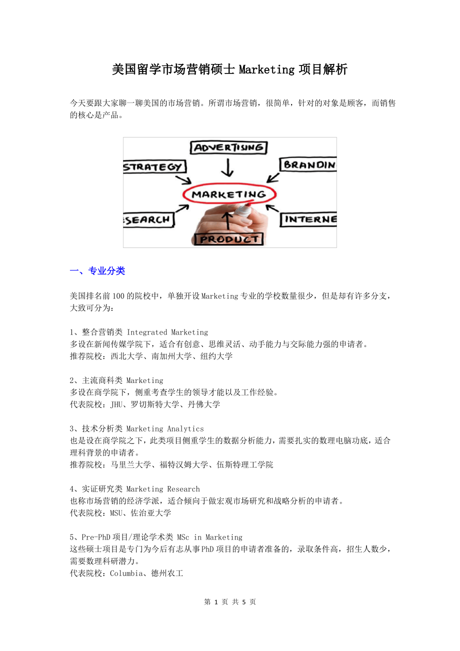 美国市场营销硕士项目解析.pdf_第1页