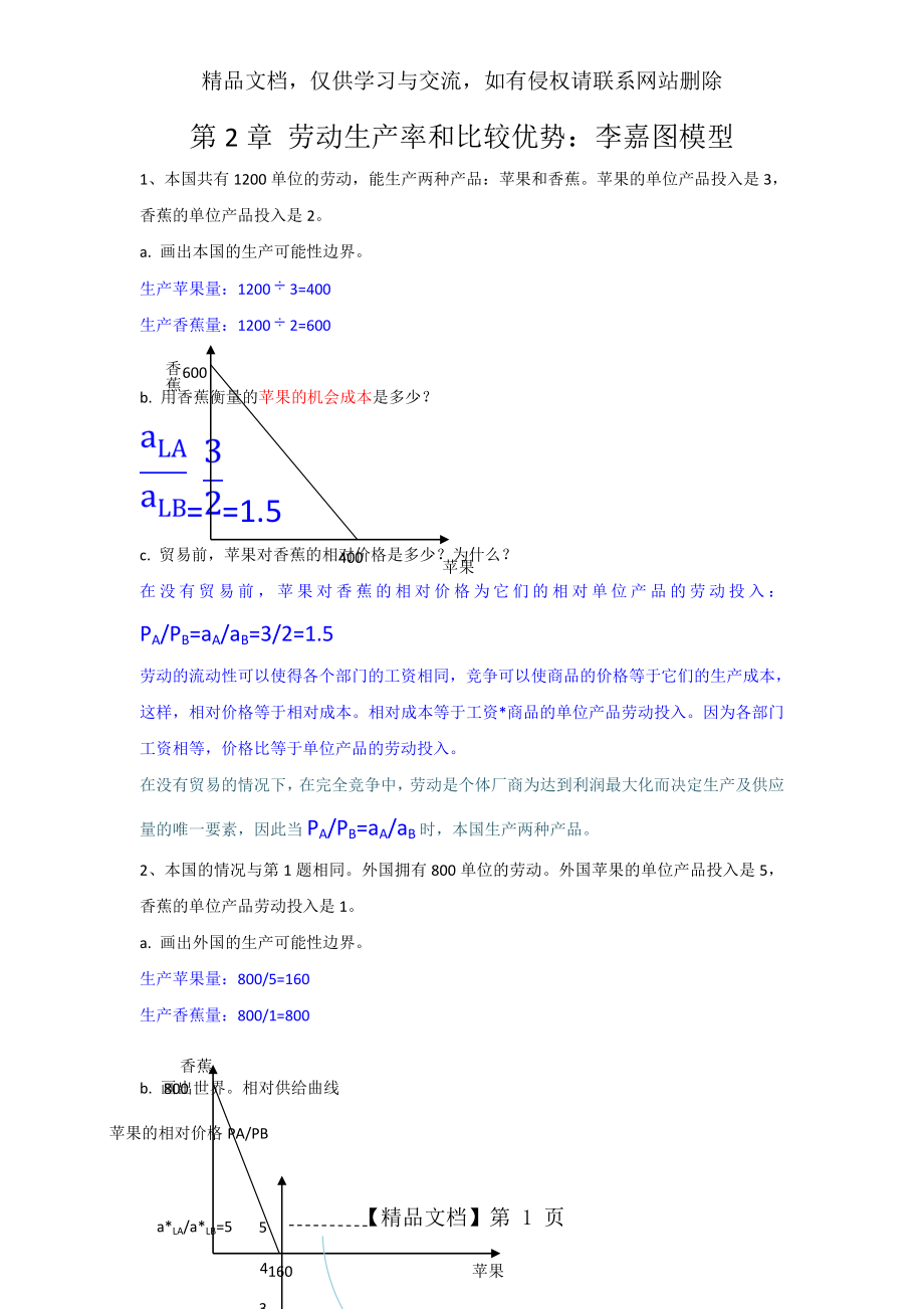 国际经济学复习.doc_第1页