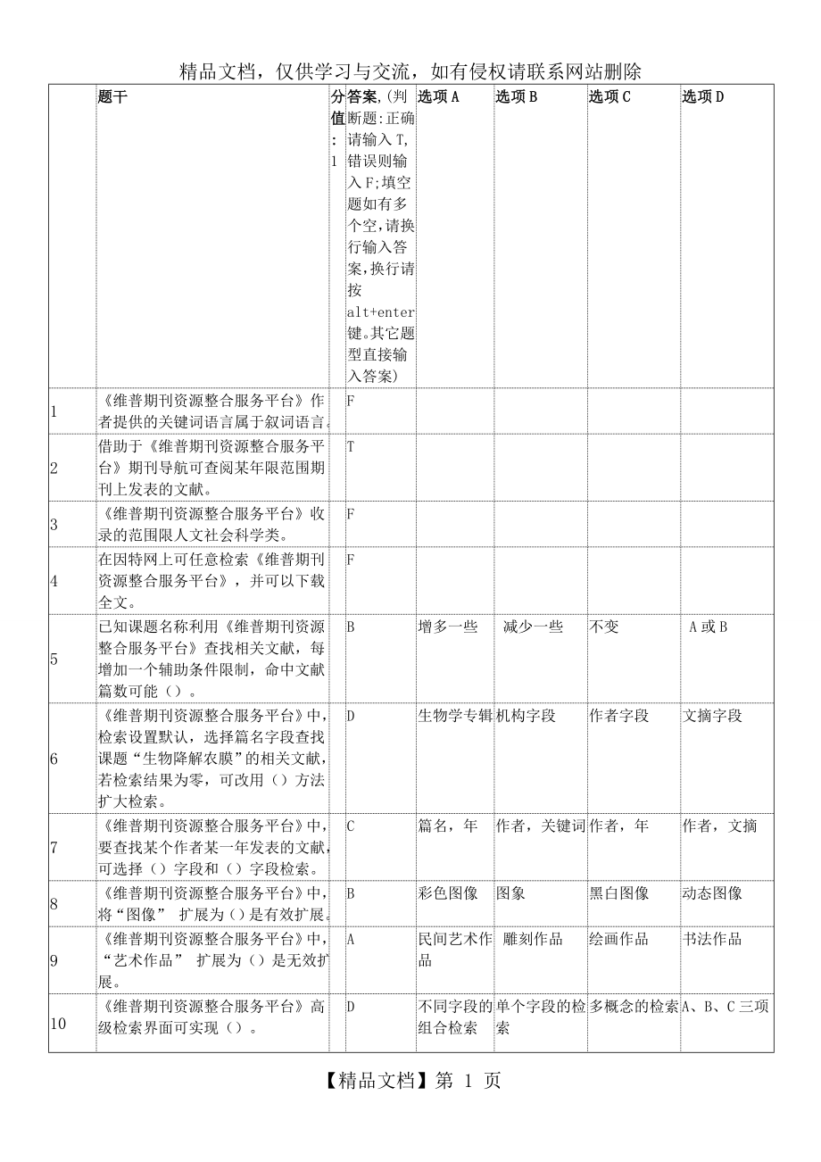 信息检索试题库.doc_第1页