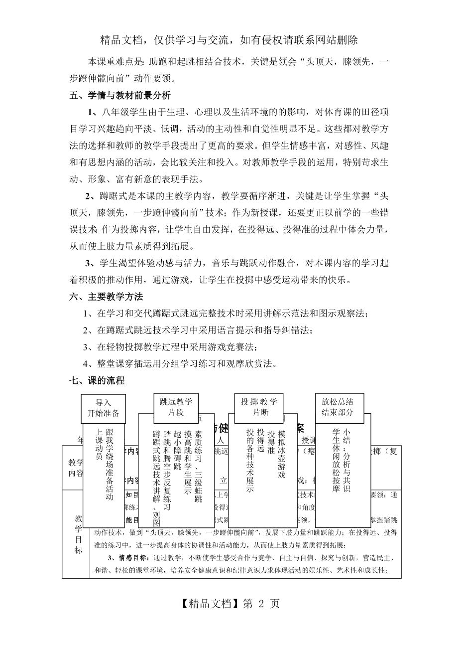 初中体育教案范例.doc_第2页