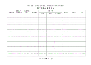 医疗废物处置登记表.doc