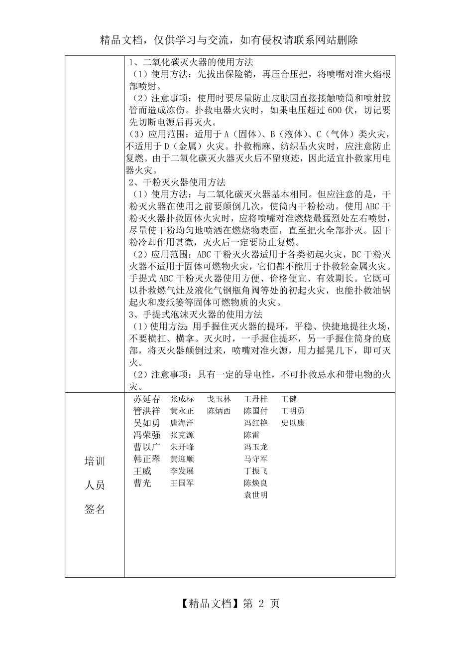 员工安全教育培训记录3月份.doc_第2页