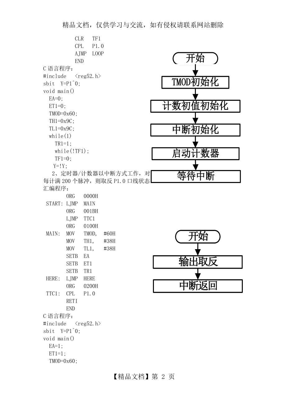 单片机实验之定时器计数器应用实验二.doc_第2页