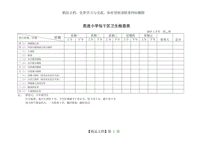 包干区卫生检查表.doc