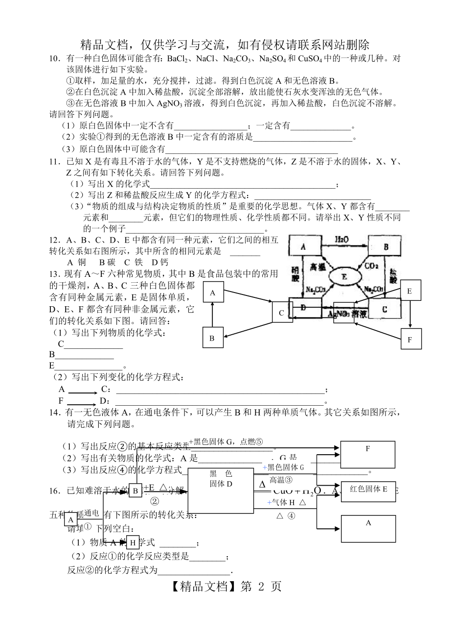 初三化学专题复习之推断题.doc_第2页