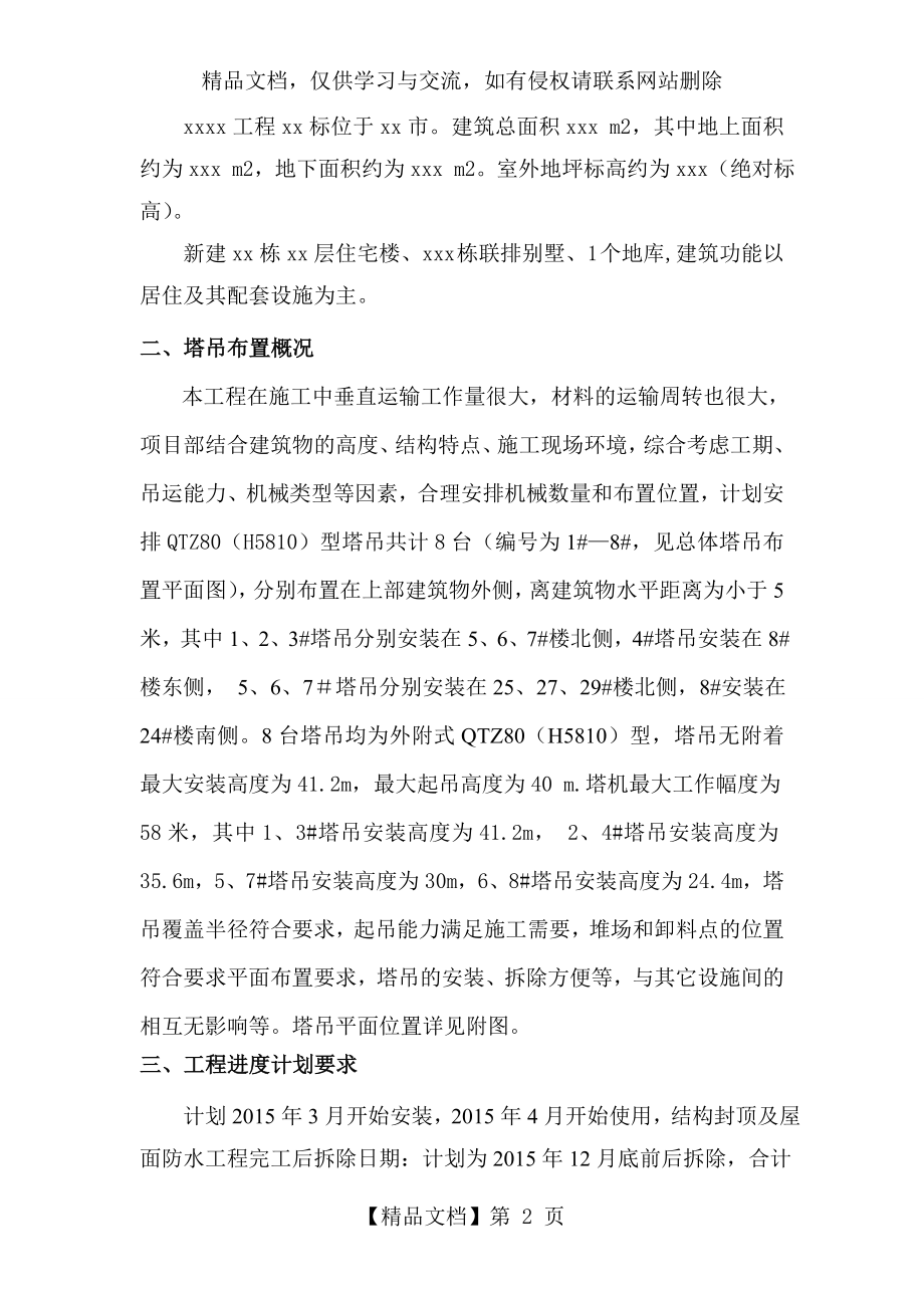 塔吊吊装作业施工方案.doc_第2页