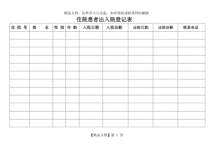 住院患者出入院登记表.doc