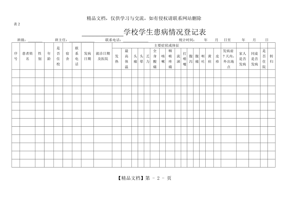 学校晨午晚三检记录表.doc_第2页