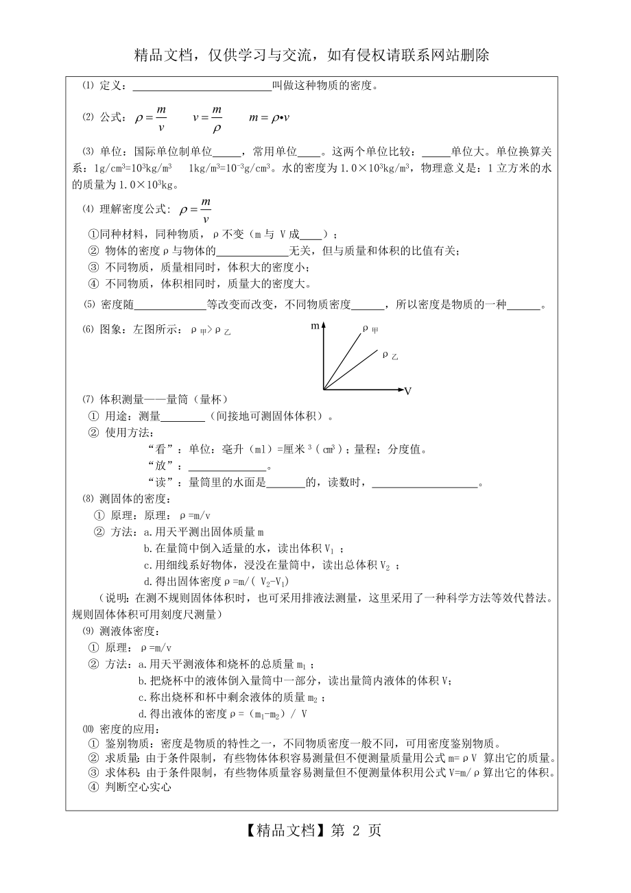 八下--第六章--物质的物理属性讲义.doc_第2页