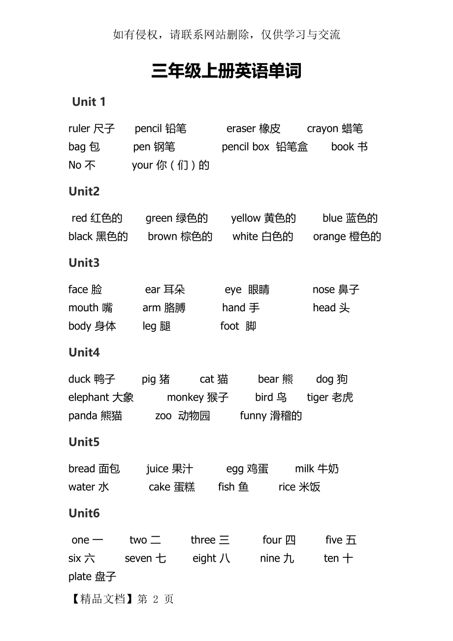 pep人教版小学英语单词表(打印版).doc_第2页