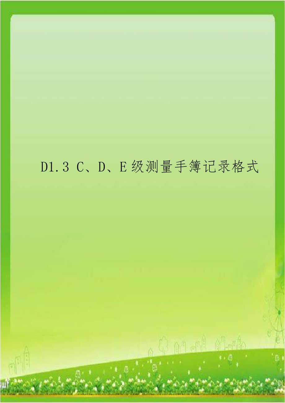 D1.3 C、D、E级测量手簿记录格式.doc_第1页