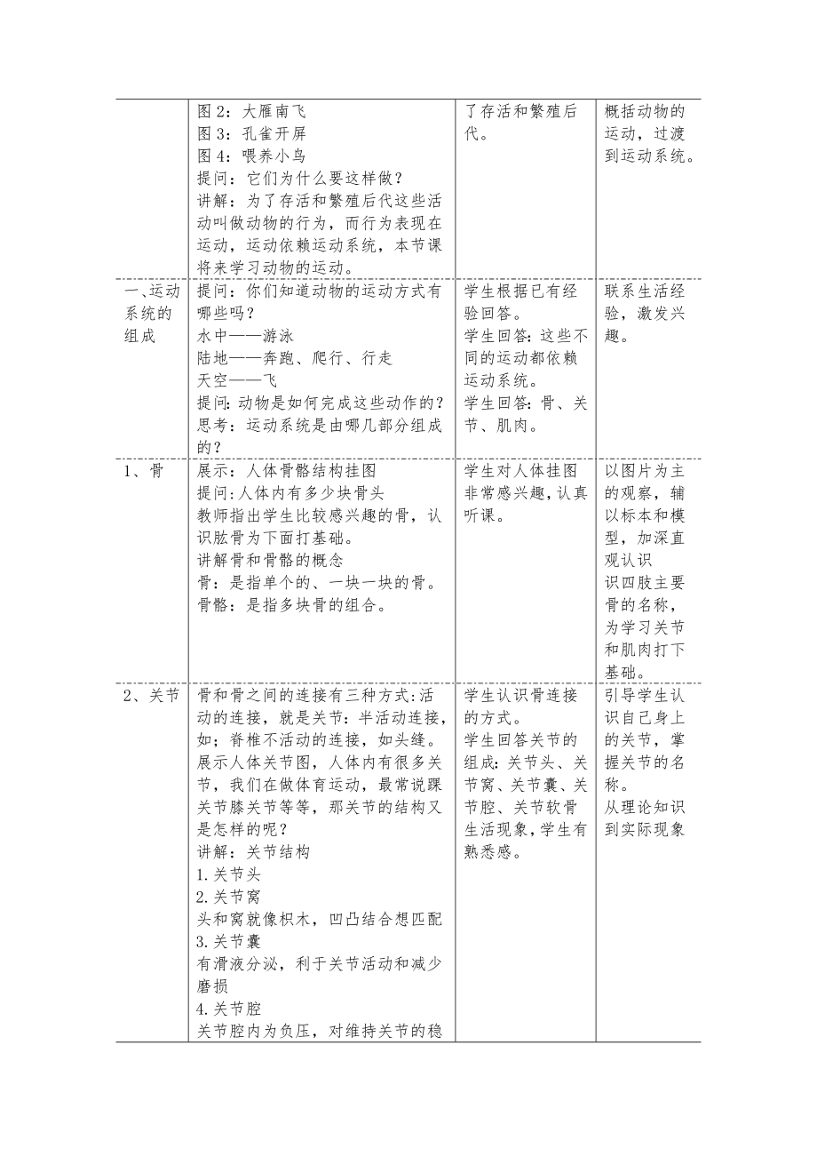 动物的运动和行为(教案).doc_第2页