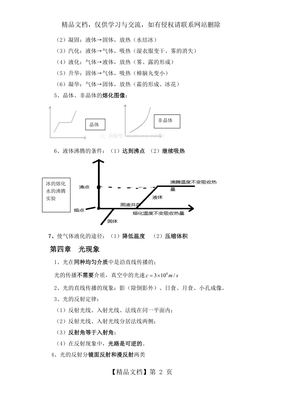 初中物理所有章节知识点复习大全(精华版).docx_第2页