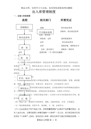 仓库出入库管理规定及流程图.doc