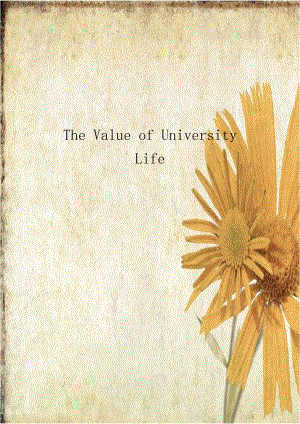 The Value of University Life.doc