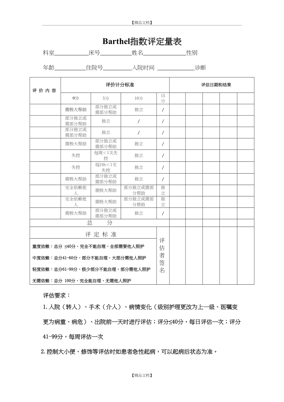 Barthel指数评定量表(原表)36406.doc_第2页