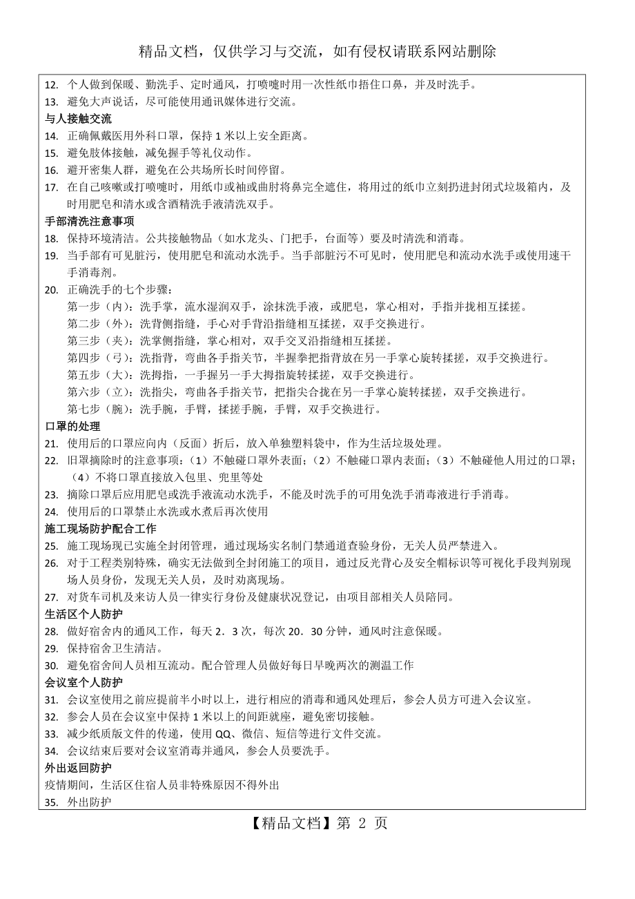 作业人员新冠防疫指导安全技术交底.docx_第2页