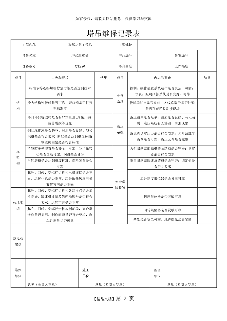 (新)塔吊维保记录.doc_第2页