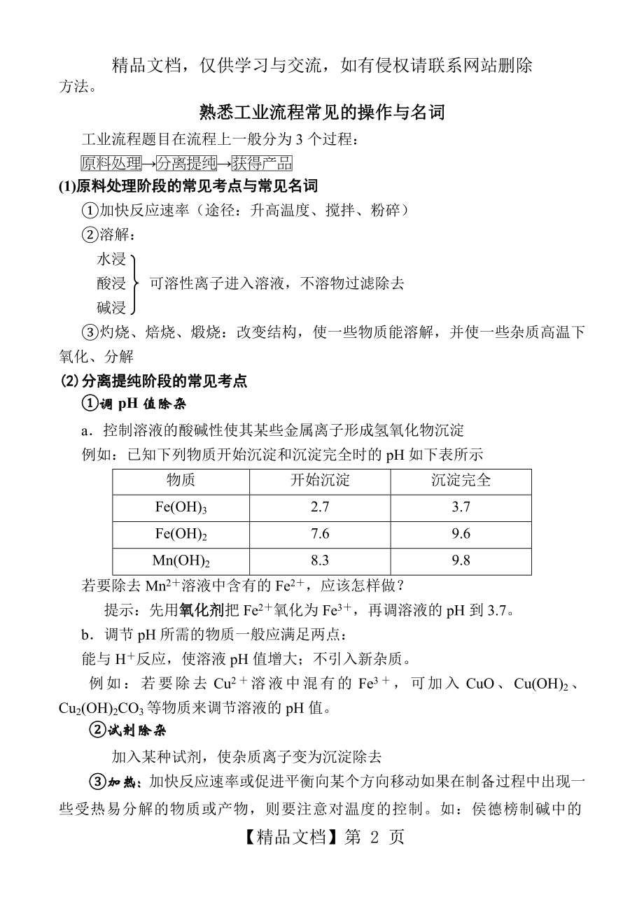 化工流程题知识点总结.doc_第2页