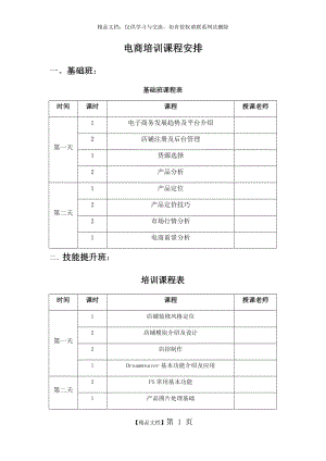 电商培训课程安排.doc