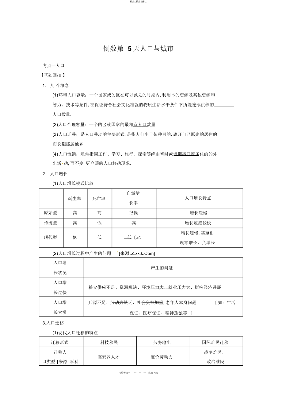 2022年高考地理第二轮专题复习第部分专题倒数第天 4.docx_第1页