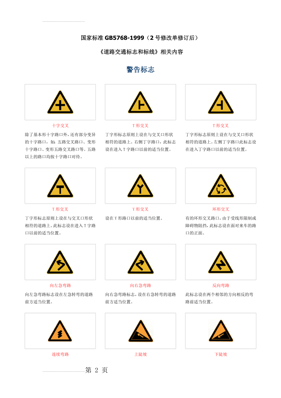 道路交通标志和标线(最新、最全)(29页).doc_第2页